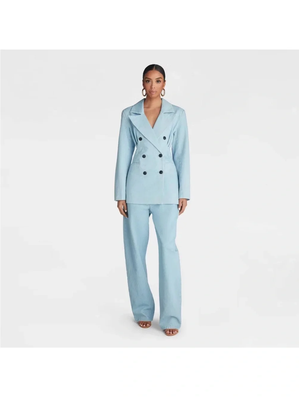 KBB by KAHLANA Women's 'The Corset Denim Blazer' - Medium Wash L - Picture 3 of 3